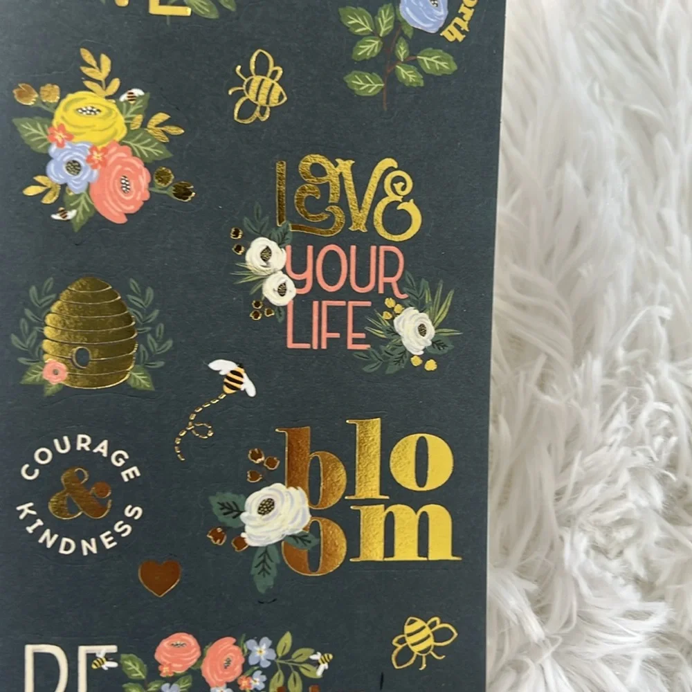 Agenda 52 Bee & Floral Sticker Set - Foiled bees 15 sheets 473pcs